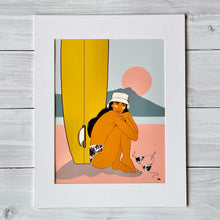 画像をギャラリービューアに読み込む, 【Margaret Rice】マットプリント“Little Surfer Girl”