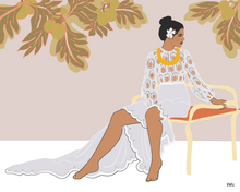 画像をギャラリービューアに読み込む, 【Margaret Rice】マットプリント“Miss Aloha Hula”