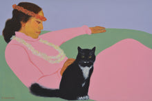画像をギャラリービューアに読み込む, 【Pegge Hopper】 マットプリント”Noelani and Fluffy”