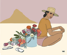 画像をギャラリービューアに読み込む, 【Margaret Rice】マットプリント“Pail of Protea”