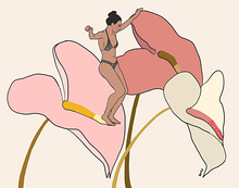 画像をギャラリービューアに読み込む, 【Margaret Rice】マットプリント“Sliding in Like”