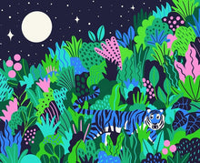 画像をギャラリービューアに読み込む, 【Kim Sielbeck】 マットプリント”Kaka'ako Blue Tiger”