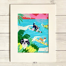 画像をギャラリービューアに読み込む, 【Kim Sielbeck】 マットプリント”Surfing Dogs”
