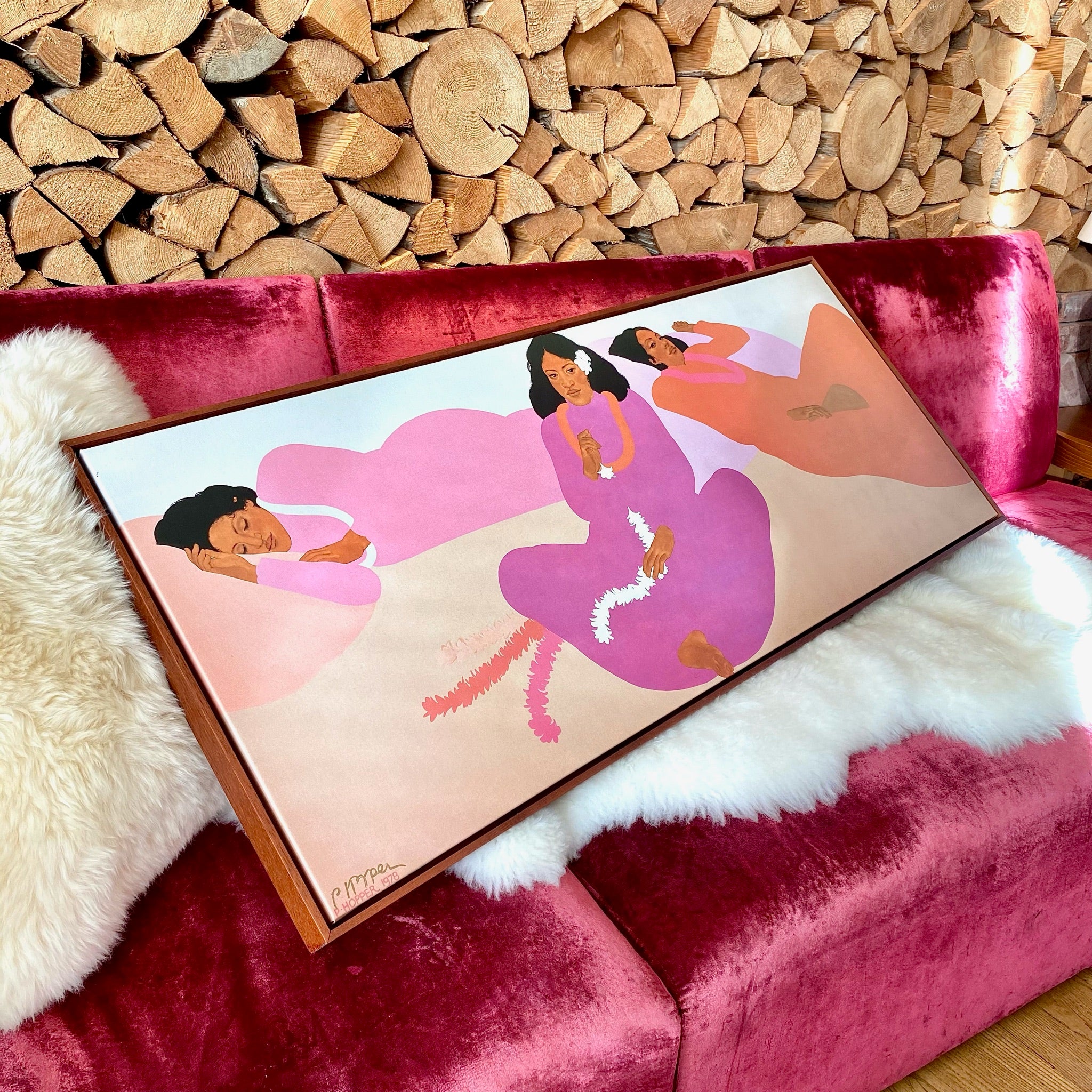 Pegge Hopper】 キャンバスプリント”Kui' Lei（Festival'82