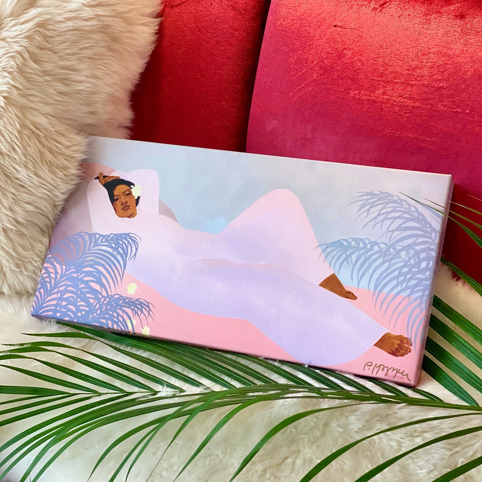 Pegge Hopper】 キャンバスプリント”Pua Melia” – Gallery WA