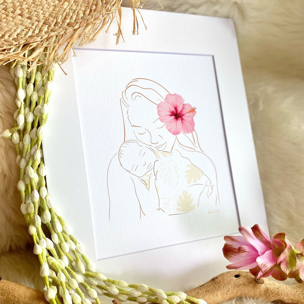 まとめ買い】 アロハデメレALOHA DE MELE 『MAMA』ハワイ絵画アート 