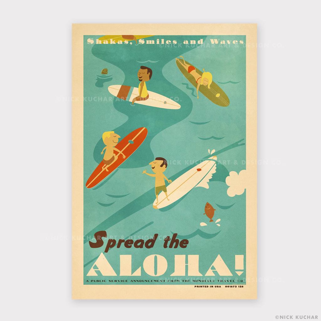 【Nick Kuchar】トラベルプリント“Spread The Aloha”